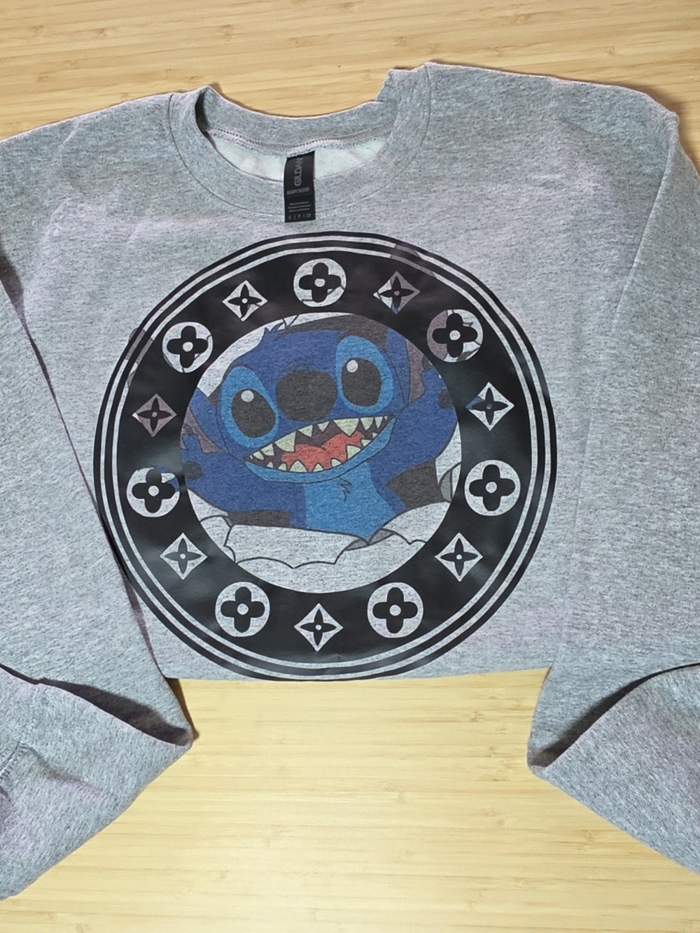 Sweatshirt with Blue Stitch Graphic